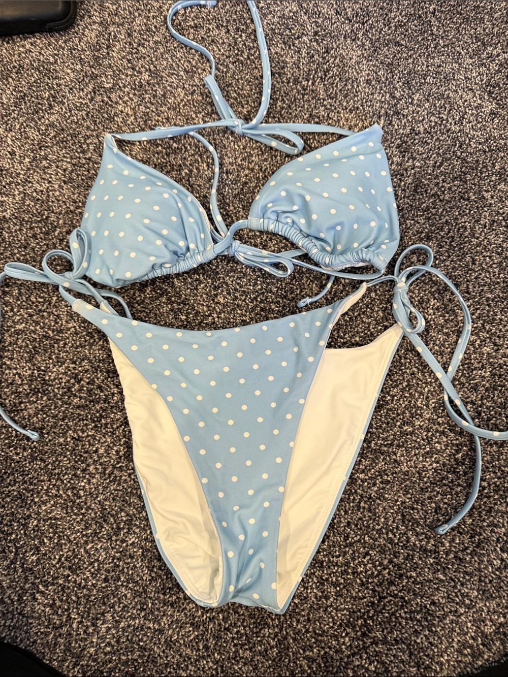 Light Blue Polka Bikini